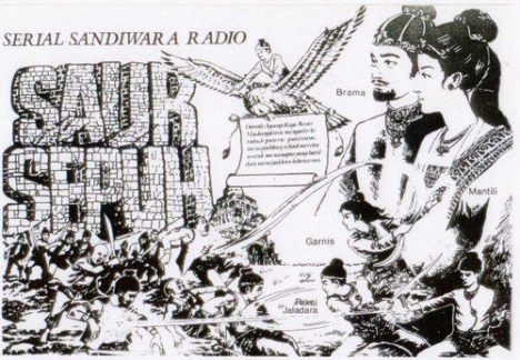 Salah satu contoh poster promo Sandiwara Radio Saur Sepuh diera 80-an